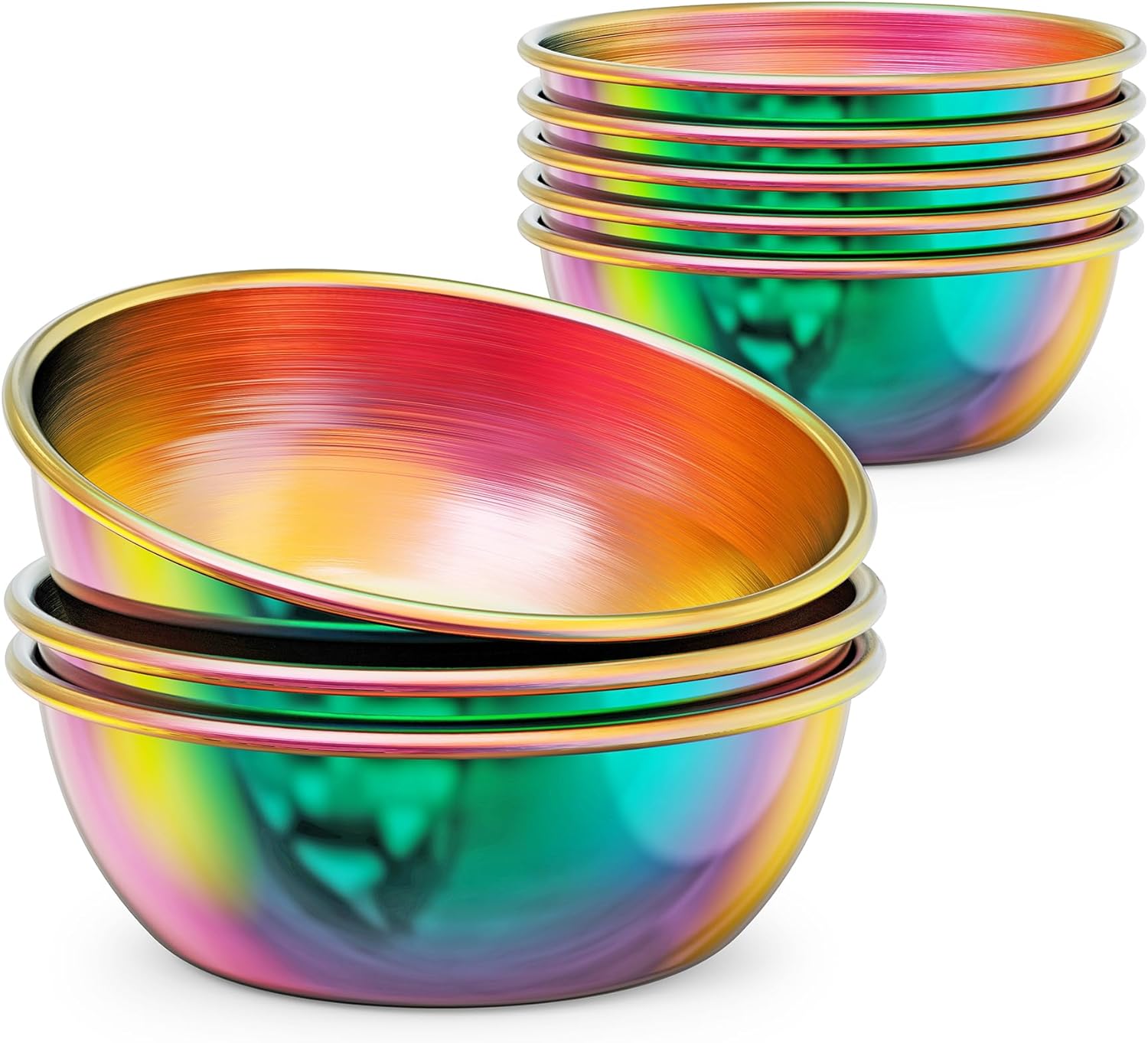 Rainbow Mini Sauce Dishes, Round Seasoning Bowls, Sushi Dipping Saucers, Small Appetizer Cups, Colorful -3.2oz (8 Pack) Rainbow Mini Sauce Dishes, Round Seasoning Bowls, Sushi Dipping Saucers, Small Appetizer Cups, Colorful -3.2oz (8 Pack)